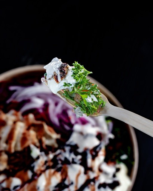Photographie Amir — wraps, salades et détails