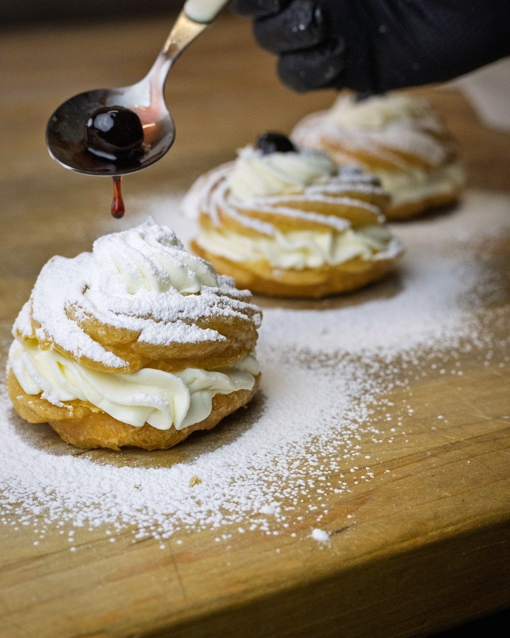 Pâtisseries artisanales en préparation