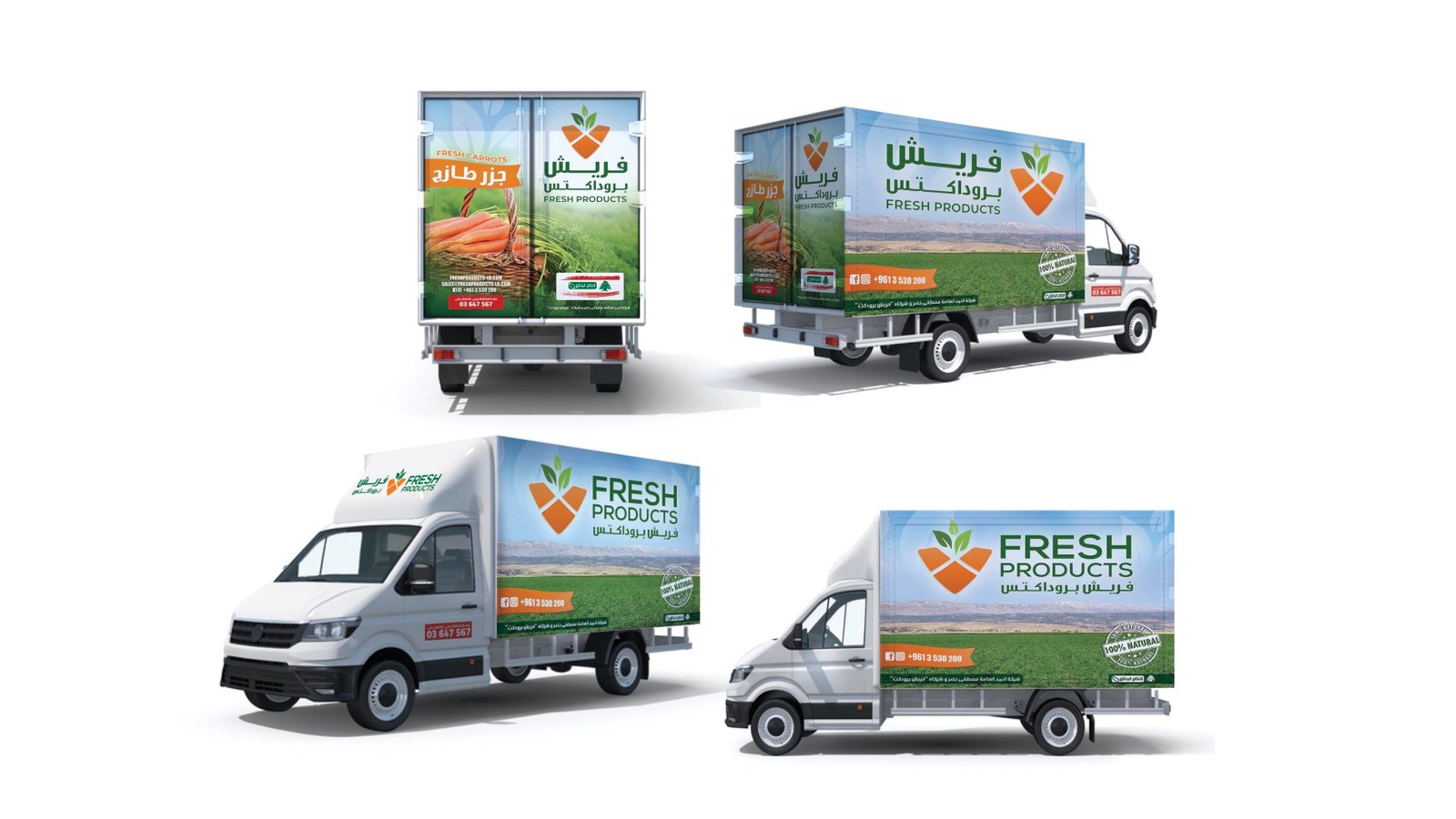 Camions de livraison habillés