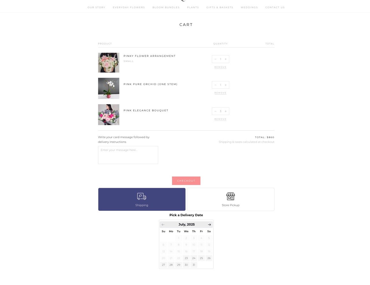 Panier e-commerce sur desktop