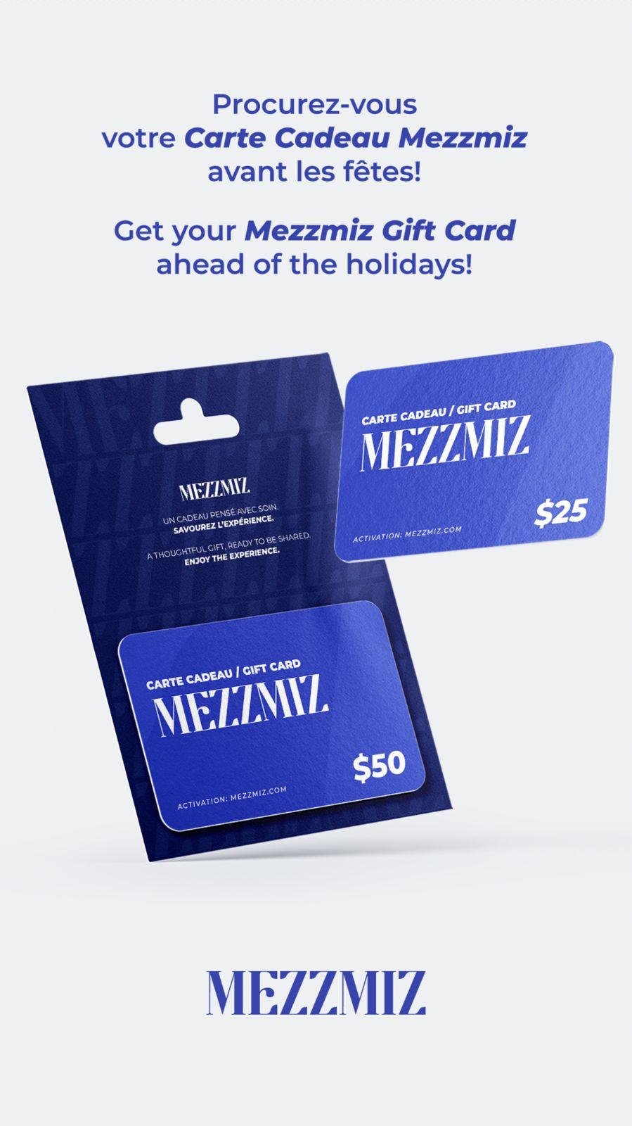 Cartes-cadeaux bleues